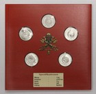 2005 Malta 1 Lira Pope John Paul Ii 5-coin Papal Set - Catholic Church