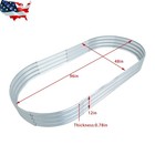 2 Pack 8  4  1 Ft Galvanized Raised Garden Bed Outdoor Planter Box Metal Patio Kit