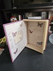 Punch Studio Purple Butterfly Box Trinket Book Keepsake Container Only 8 5  6 5x2