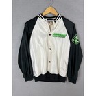 Vintage Nintendo Power Promo Jacket Mario Satin Bomber White Black Rare Big