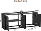 Heavy Duty 125-150 Gallon Fish Tank Stand With Power Outlet   Storage  Black