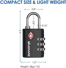 2 Pack Tsa Approved Travel Luggage Locks  Suitcase Combination Lock  Keyless 3-d