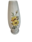 Vintage Aquincum Budapest Hungary Porcelain Bud Vase Yellow Floral 6 25   