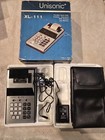 Vtg Unisonic Xl-111 Printing Calculator Box Ac Adapter Case   Styrofoam Untested