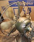 1917 Ge Auu S6 Six Blade Brass Fan Antique All Original Time Capsule