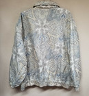 Vintage Stunt Sports Women Silk Paisley Print Bomber Jacket Large Pockets Casual