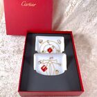 Cartier Porcelain Trinket Tray Vide Poche Charms Decor Set Of 2 T1120011 W case