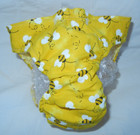 Female Dog Puppy Pet Diaper Washable Pants Sanitary Underwear Yellow Bees Medium