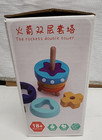 Baby Wooden Shape Puzzle Toy Building Block Fitting Shapes Tower Stacking Toy