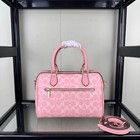 Coach Cv961 Signature Coated Canvas 2-way Shoulder Bag Pink Outlet New