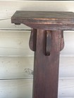 Antique Victorian Oak Flower Statue Stand Plant Pedestal Table Read Description