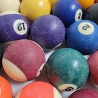 Lot  34  Vtg Billiard Pool Balls Mixed Set Replacement Decor Crafts Jewelry Asst