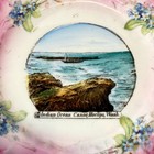 Moclips Indian Ocean Canoe Wa Washington Antique Souvenir Rare China Dish Plate