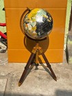 Vintage 12  Nautical Authentic World Globe Tripod Stand Map Christmas Gift