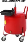 8 Gallon Air Operated Oil Drain Tank Portable W wheels   Toolbox Fluid Transfer