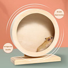 Hamster Wooden Silent Wheel  Small Animal Exercise Wheel Accessories  Quiet Spin