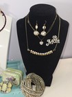  2595  Exquisite  Victorian  Lot  19 Items  Necklace brooch  Ring  Earrings Etc