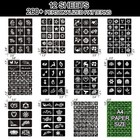 12 Sheets Henna Tattoo Stencils Kit Reusable For Women Girls And Color 01 