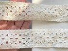 2 Yards Ivory Eyelet Ribbon Lace Trim  Diy Sewing crafts upholstery  1 5  Wide