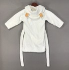 Natemia Bath Robe Toddlers 2y-3y White Towel Hooded Tie Ls Organic Bamboo Cotton
