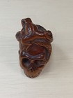 Netsuke Skull Snake Frog Wood Carving Signed Ishikawa Antique Meiji Style Zen