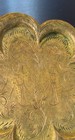 Indian Brass Scalloped Tray Hand Engraved Rajput Court Ladies Antique Decor 6   