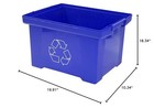 Storex 9 Gallon Recycle Bin  Blue  stx61549u01c  10 25 Gallons  