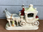 Vintage Grafenthal Porcelain Horses   Carriage W courting Couple Germany   19437