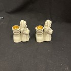 Vintage Ceramic Angel Tapered Candleholder  Pair  J55
