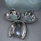 Arthur Court Horseshoe 3 Bowl Tray Server 10 5  Aluminum Equestrian