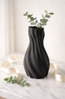 Flowing Fabric Drape Vase   11  Silk Wave Texture   3d Printed Matte   4 Colors