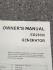 Honda Eg2800i Generator Owners Manual 2020