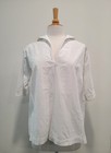 Vintage Men s White Cotton Us Military Navy Sailor Collared Shirt Sz S-m