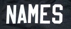 3  White Tackle Twill Letters For Any Name For A Jersey Nameplate