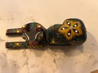 Oaxaca Mexico Cat Wood Carving By Salvador Calvo Small 5    Folk Art Figure Euc