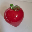 Murano Style Art Glass Decorative Red Glass Fruit Farmhouse Decor Pre-owned