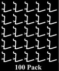  Plastic L Style Peg Board Hook Kit   Garage Tool Craft Jewelry 100 White