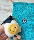 Jeiiycat Cute Graduation Boiled Egg Soft Doll 12cm  Comes With Dust Bag