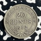 1912 Newfoundland 20 Cents Lot t6936 Silver 