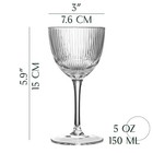 Vintage Art Deco Nick And Nora Coupe Glasses   Set Of 4   5 Oz Crystal Ribbed   
