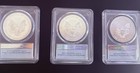 Three Amigos  2016  2017   2018 American Silver Eagles  Ms69-70 First Strike
