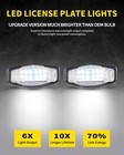 2pcs Led License Plate Light Tag Lamp White 6000k For Honda Accord Civic Sedan