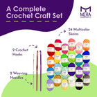 Mira Handcrafts Crochet And Knitting Starter Kit For Colorful Arts And Crafts 