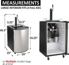 Single Tap Draft Beer Dispenser Beer Kegerator Full Size Refrigerator W  Shelves