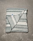 Little Unicorn Muslin Baby Swaddle Blanket Stripes Triangle White Green Lovey