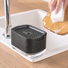 Kitchen Dish Soap Dispenser With Sponge Holder  2-in-1 Countertop Soap Pump Disp