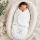 Kiabi Baby Newborn Swaddle Wrap Blanket Love   Happiness Infant Cozy Sleep Sack 
