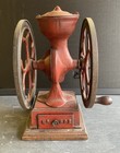 Antique  Chas  Parker No  502 Dual Wheel Cast Iron Coffee Grinder Mill