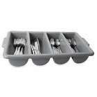 Rubbermaid Commercial Fg336200gray Cutlery Bin  4 Compartment