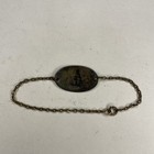 Wwii Era  925 Sterling Silver Gold Fl Sweetheart Id Bracelet Canada Ecco Glendon